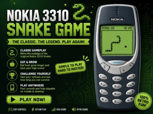 Nokia 3310 Snack Game 